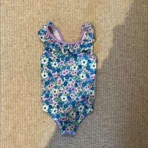 Baby Boden Floral Ruffle One-Piece Swimsuit